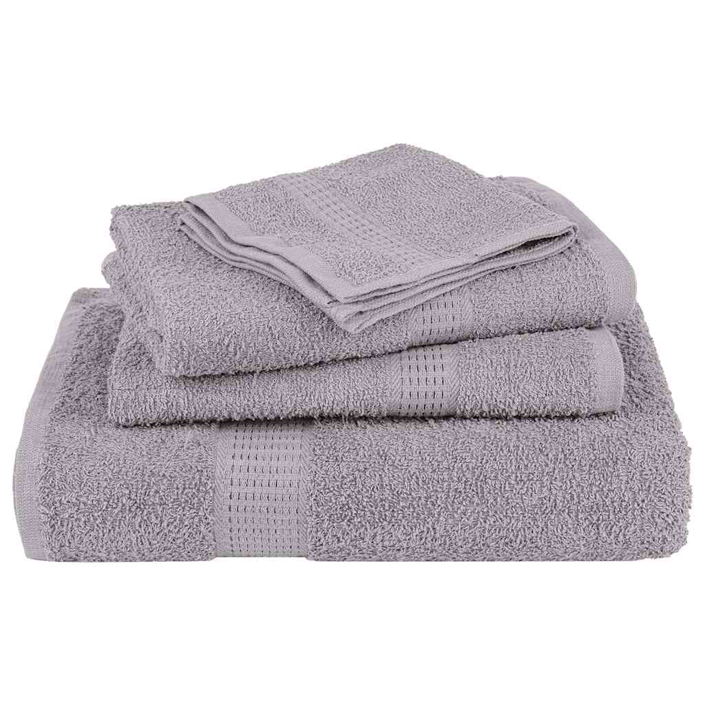 Toalhas de banho frogn 4 pcs 70x140 cm 360 g/m² cinzento
