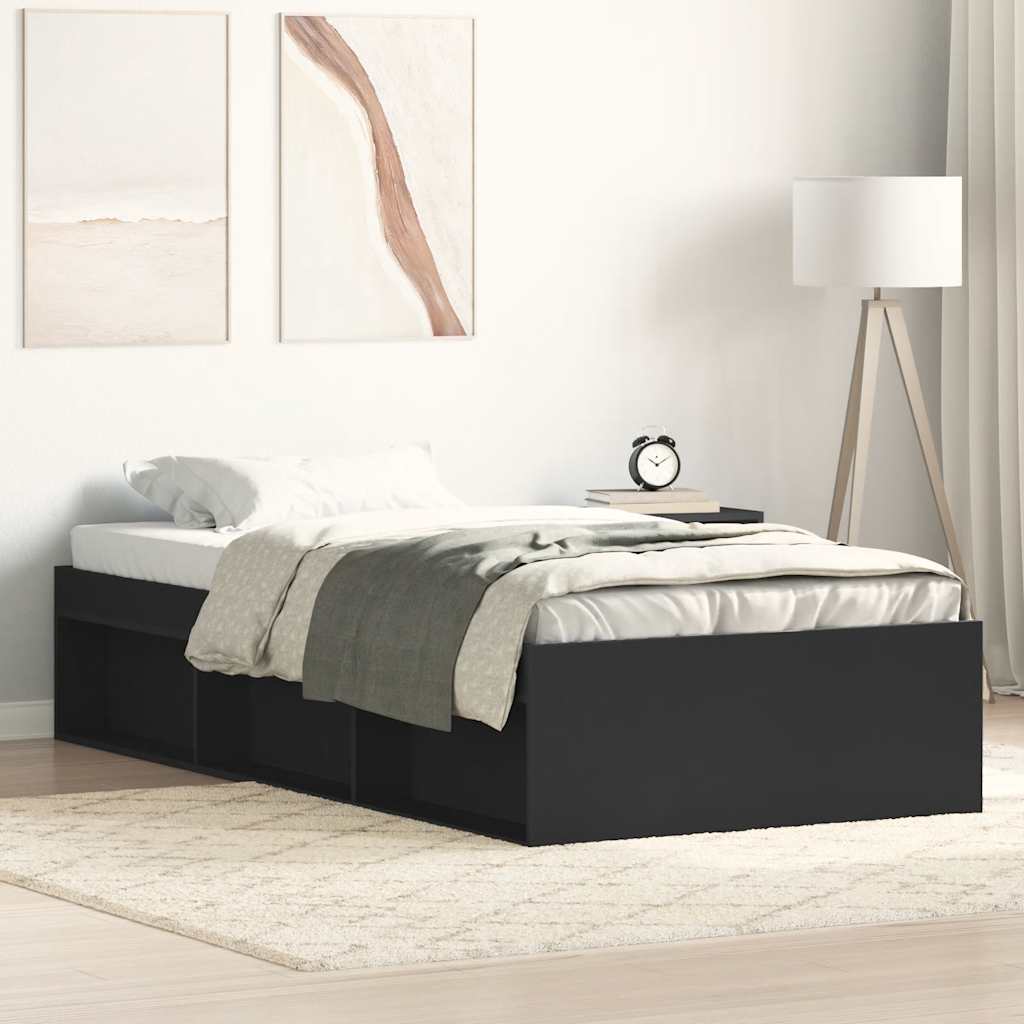 Estrutura de cama 100x200 cm preto
