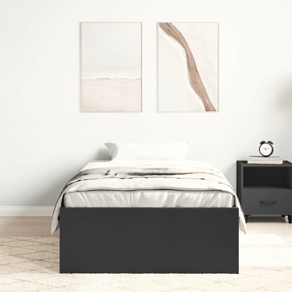 Estrutura de cama 100x200 cm preto