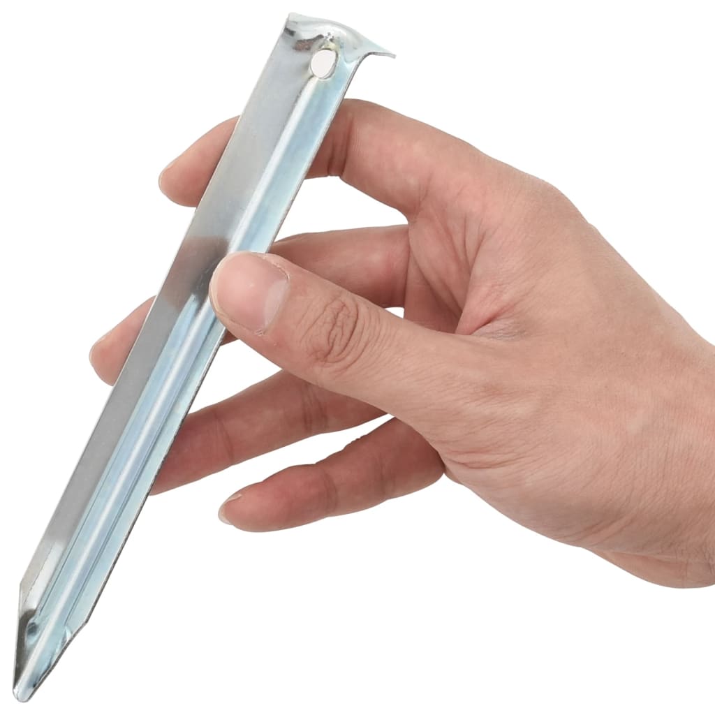 Estacas para tenda 24 pcs 17 cm ø20 mm aço galvanizado