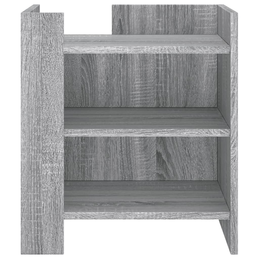 Mesa cabeceira 45x50x50 cm derivados de madeira cinzento sonoma