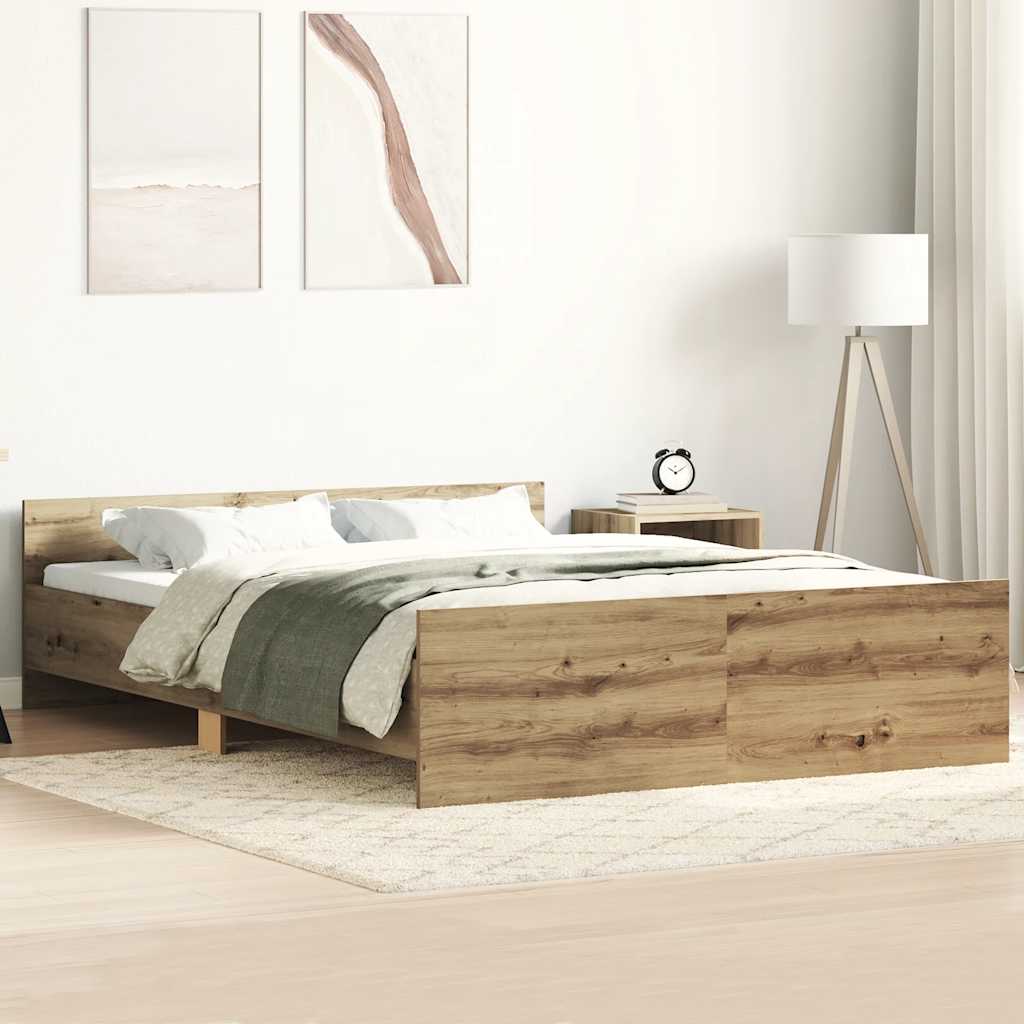 Estrutura de cama sem colchão 140x200cm derivados de madeira