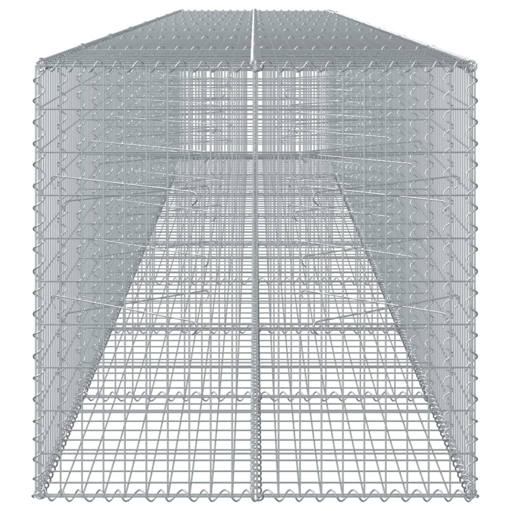 Cesto gabião com cobertura 800x100x100 cm ferro galvanizado