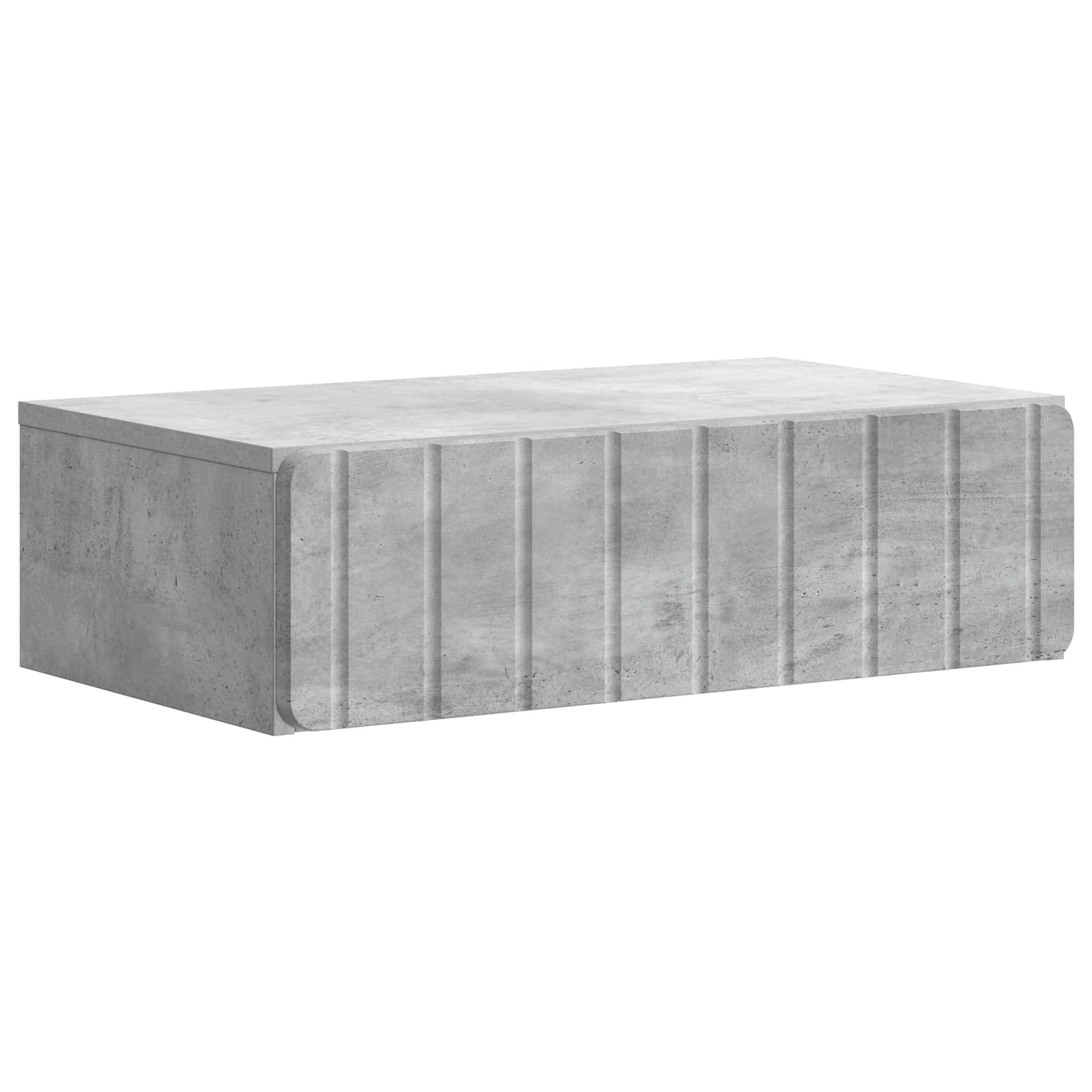 Mesa lateral de parede cinzento cimento 59 x 34,5 x 17 cm