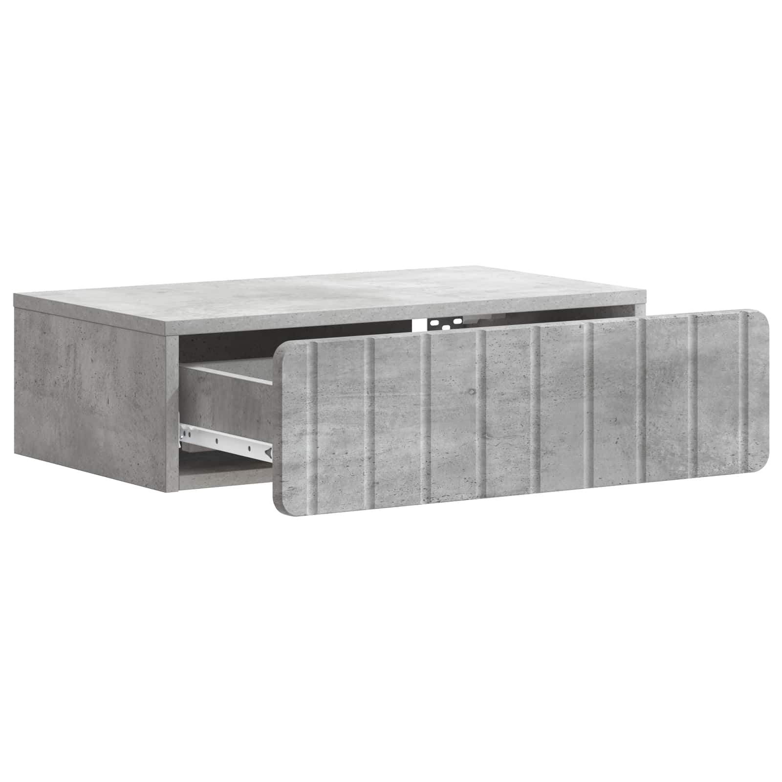Mesa lateral de parede cinzento cimento 59 x 34,5 x 17 cm