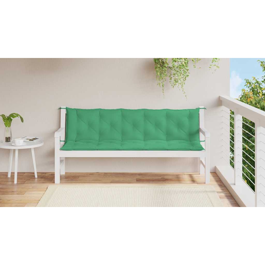 Almofadão p/ banco jardim 180x(50+50)x7cm tecido oxford verde