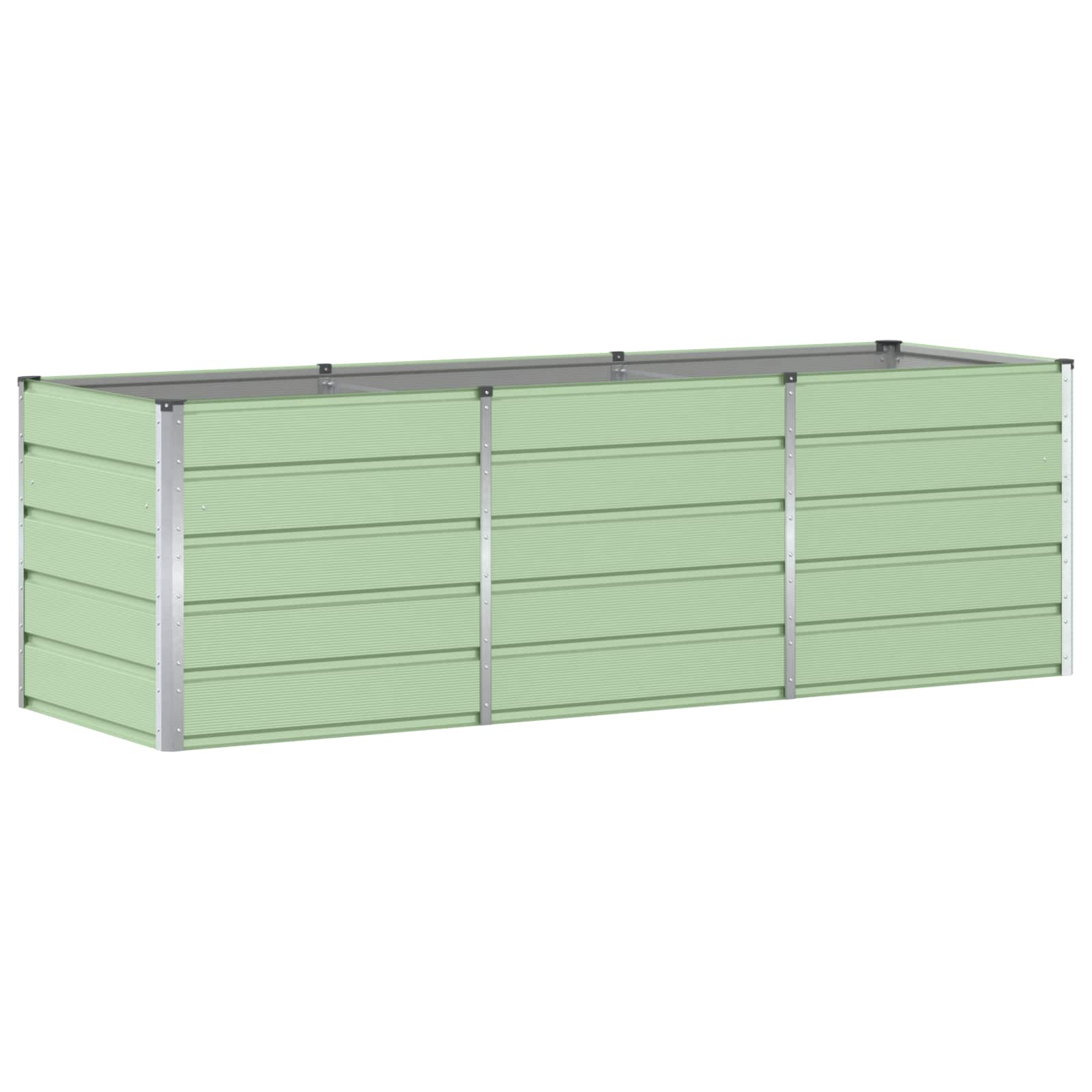 Floreira verde 240 x 80 x 75 cm aço