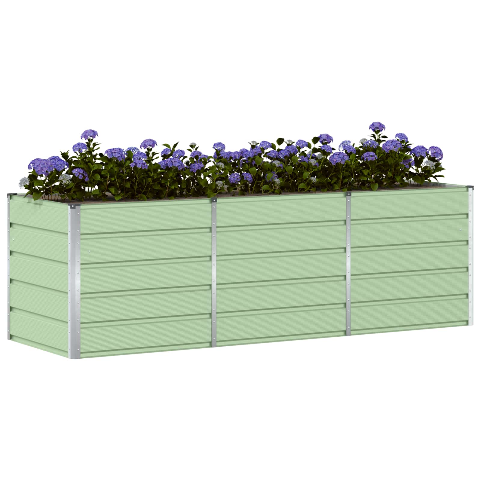 Floreira verde 240 x 80 x 75 cm aço