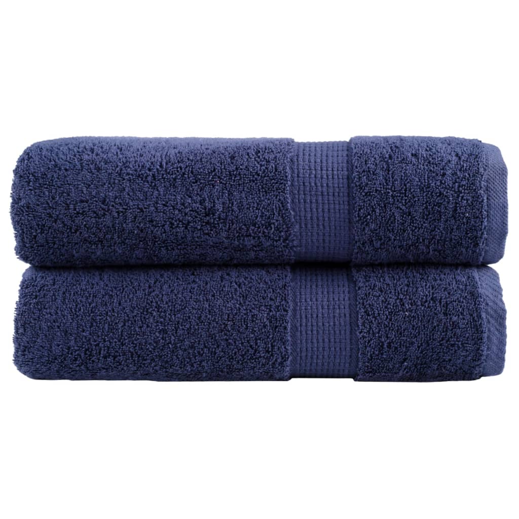 Toalhas mãos premium solund 2pcs 50x100cm 600 gsm azul-marinho