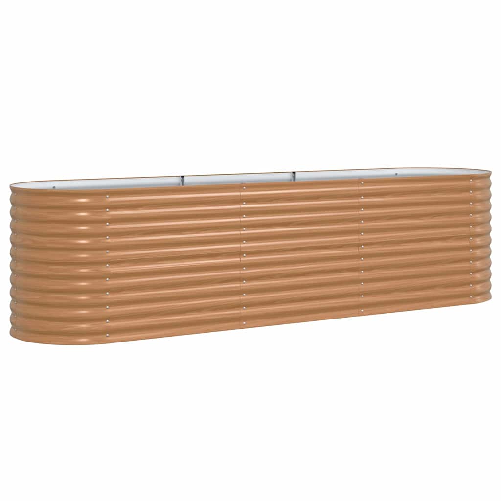 Cama elevada castanho 320 x 80 x 81 cm aço