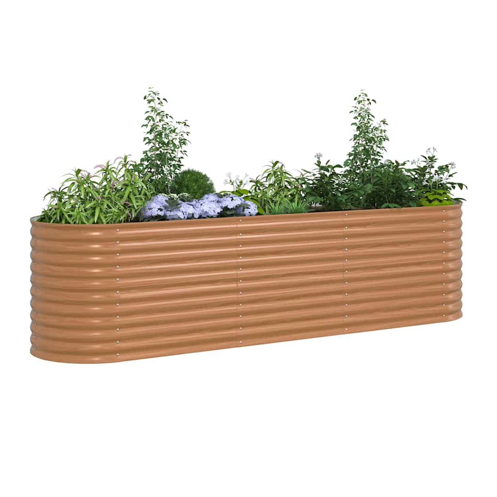 Cama elevada castanho 320 x 80 x 81 cm aço