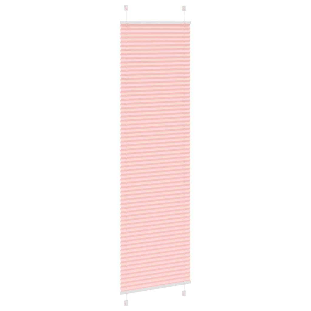 Rosa plissada cega 55x200 cm largura tecido 54,4 cm poliéster