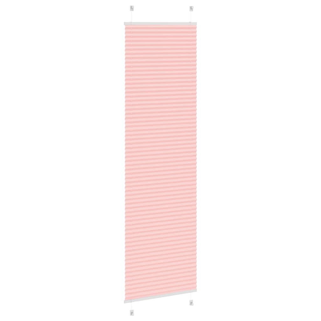 Rosa plissada cega 55x200 cm largura tecido 54,4 cm poliéster