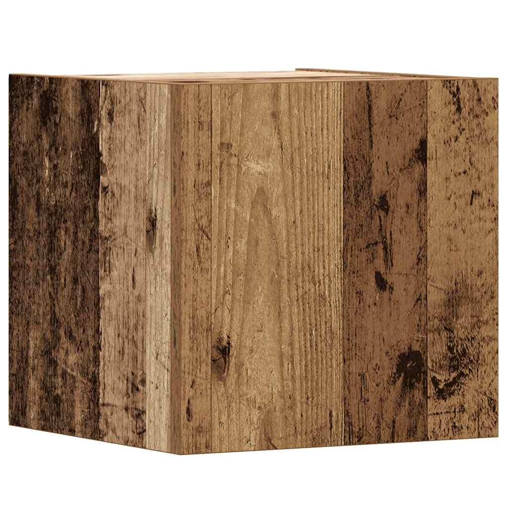 Conjunto de armário TV de parede 6 pcs madeira madeira velha