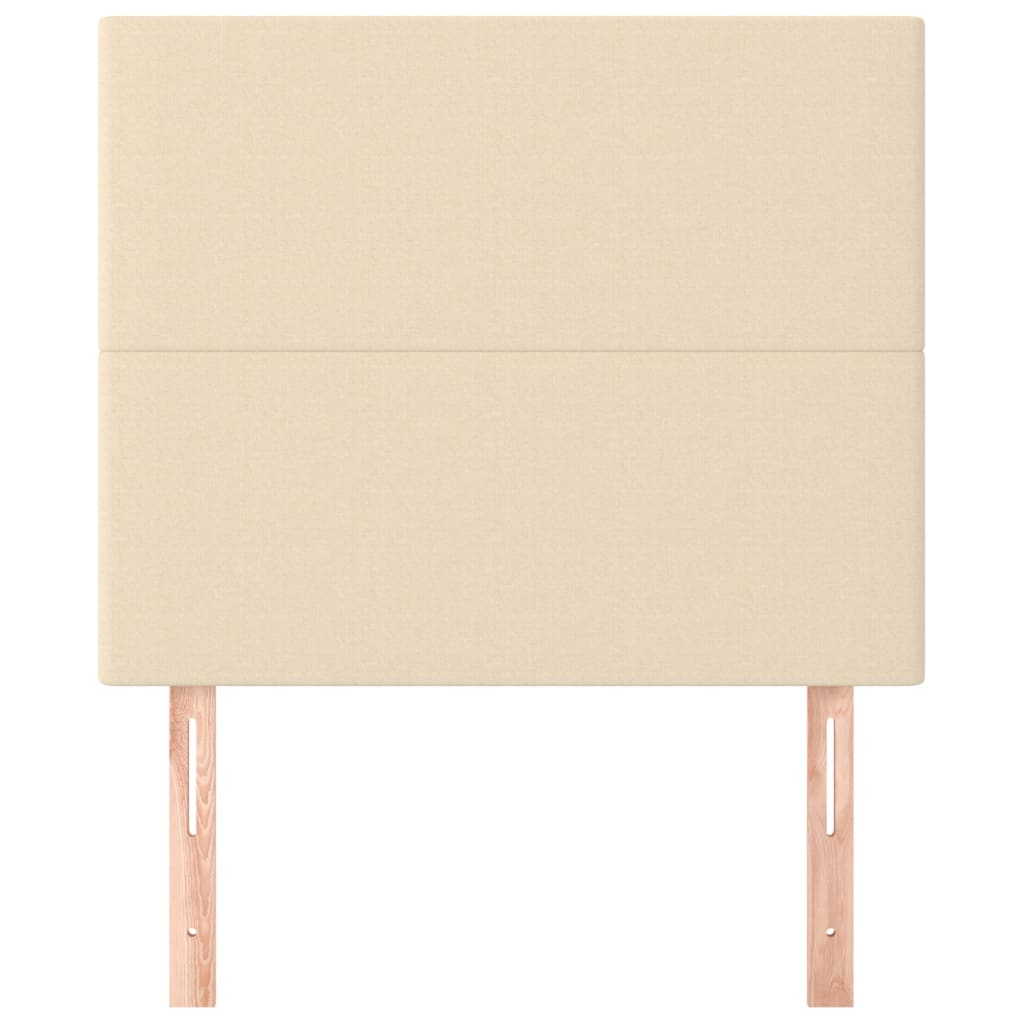 Cabeceira creme 80x5x118/128 cm tecido