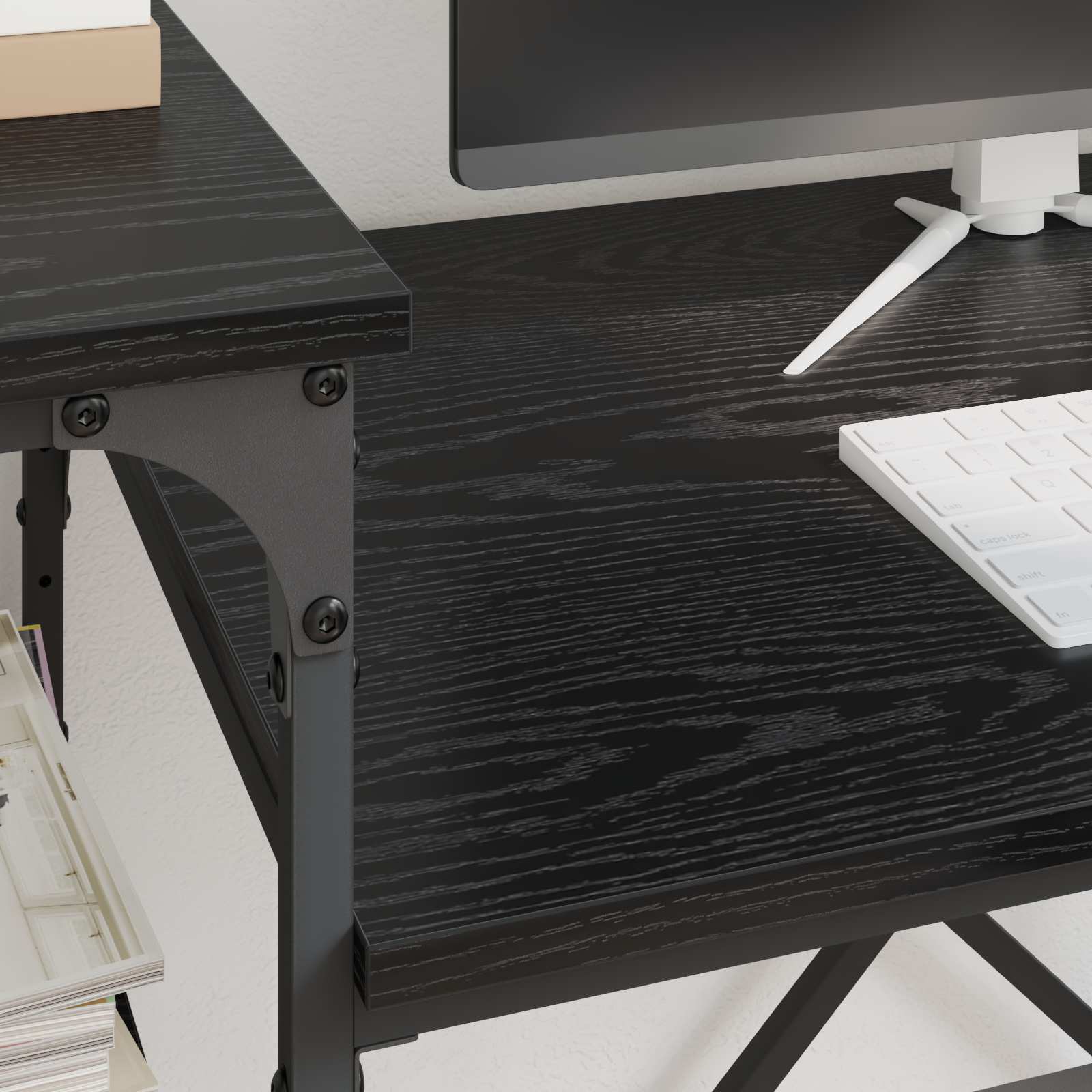 Mesa carvalho preto derivados de madeira 135 x 50 x 90 cm