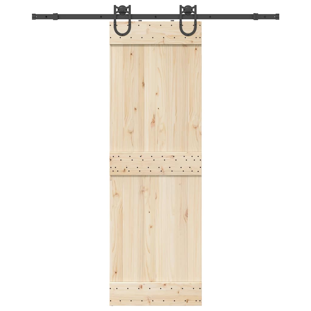 Kit de ferragens para porta deslizante 183 cm aço preto