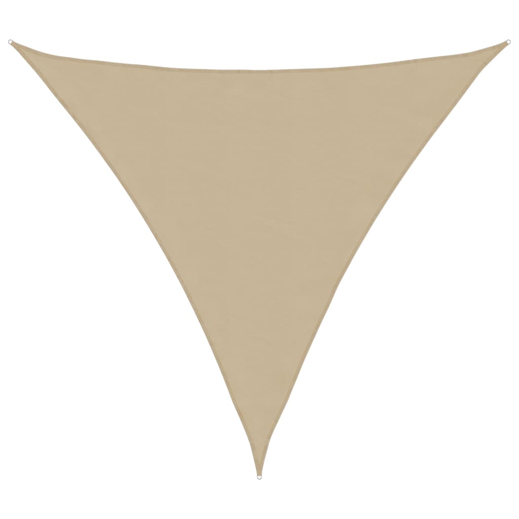 Guarda-sol tecido oxford triangular 5x5x5 m bege