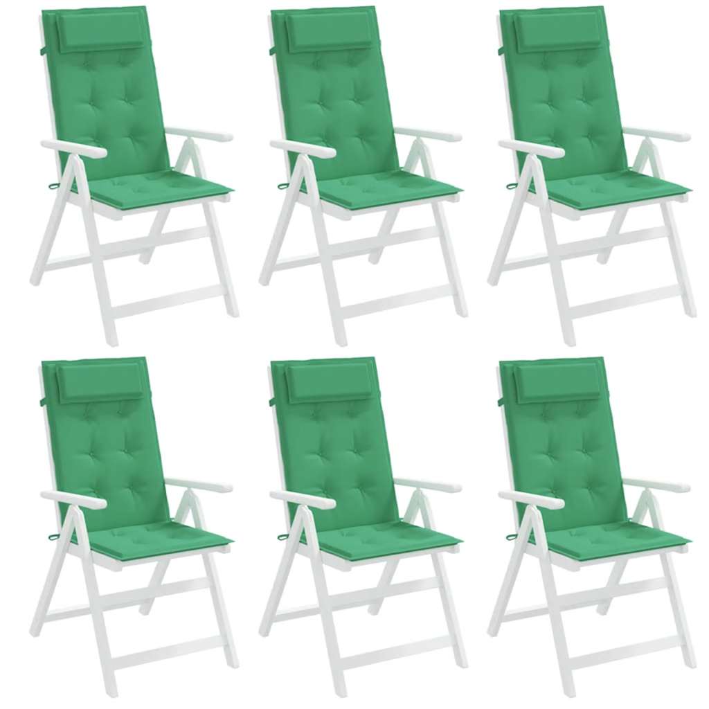 Almofadões p/ cadeira encosto alto 6 pcs tecido oxford verde