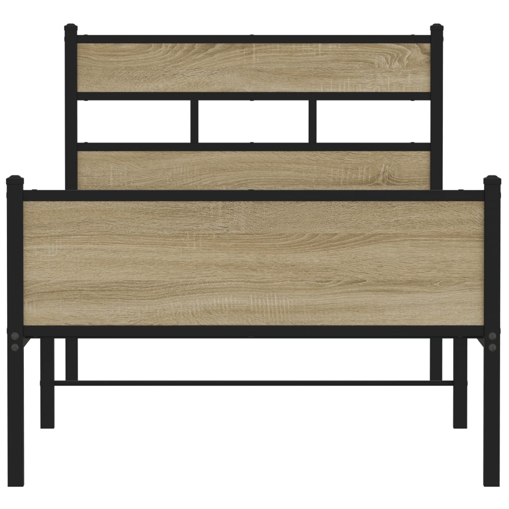 Estrutura cama s/ colchão derivados de madeira carvalho sonoma
