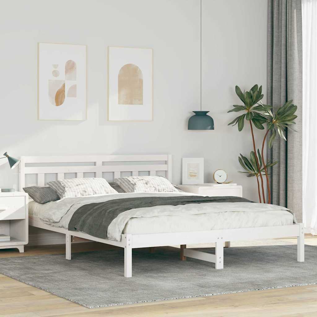 Estrutura da cama branco 140 x 200 cm