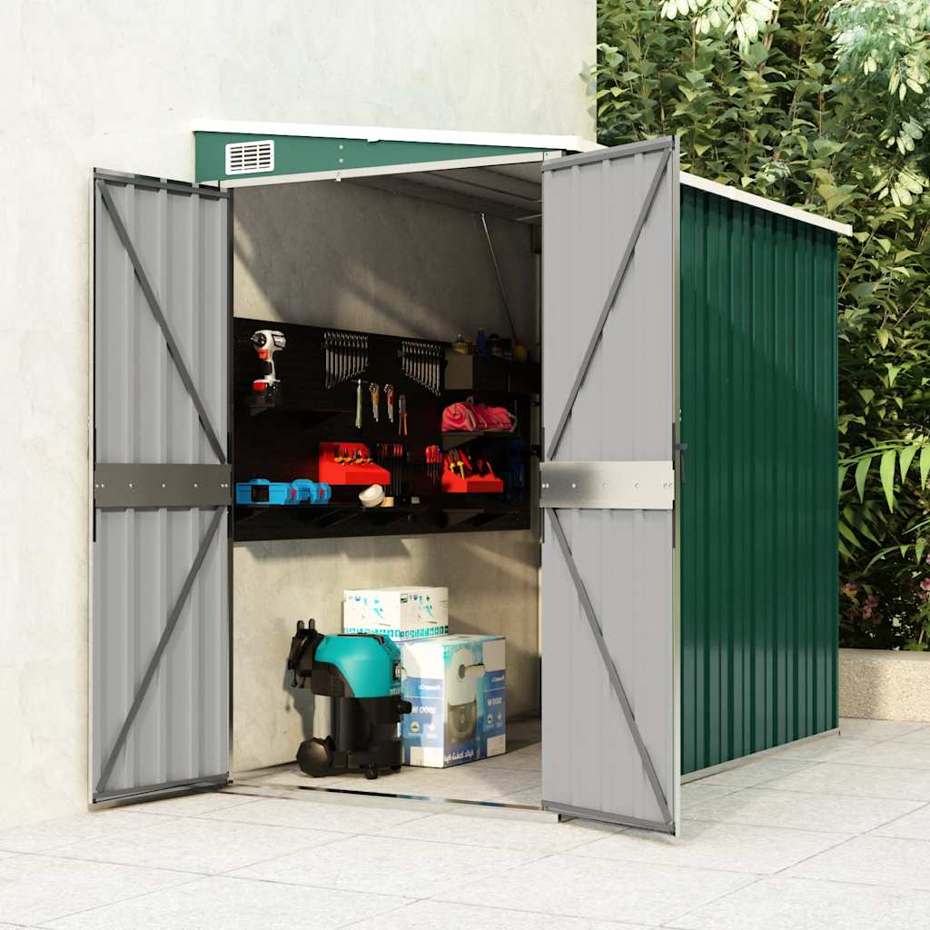 Abrigo suspenso p/ jardim 118x194x178 cm aço galvanizado verde