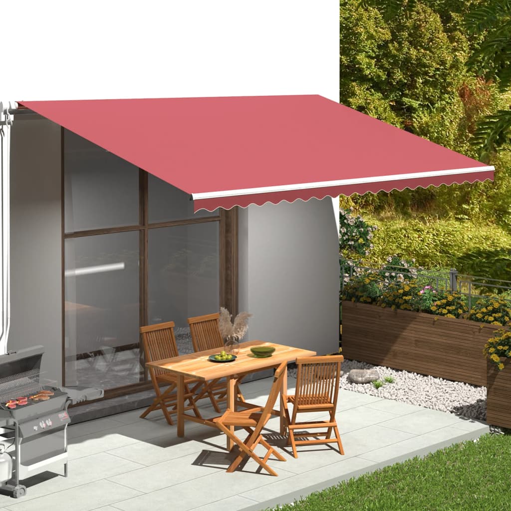 Tecido de substituição para toldo bordô 500x300 cm poliéster