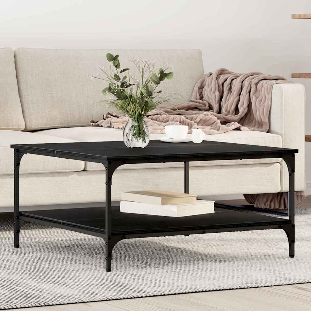 Mesa de centro carvalho preto 80 x 80 x 40 cm