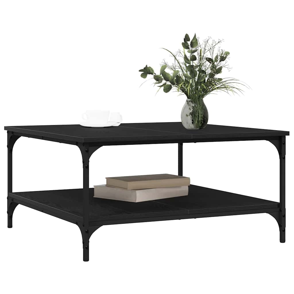 Mesa de centro carvalho preto 80 x 80 x 40 cm