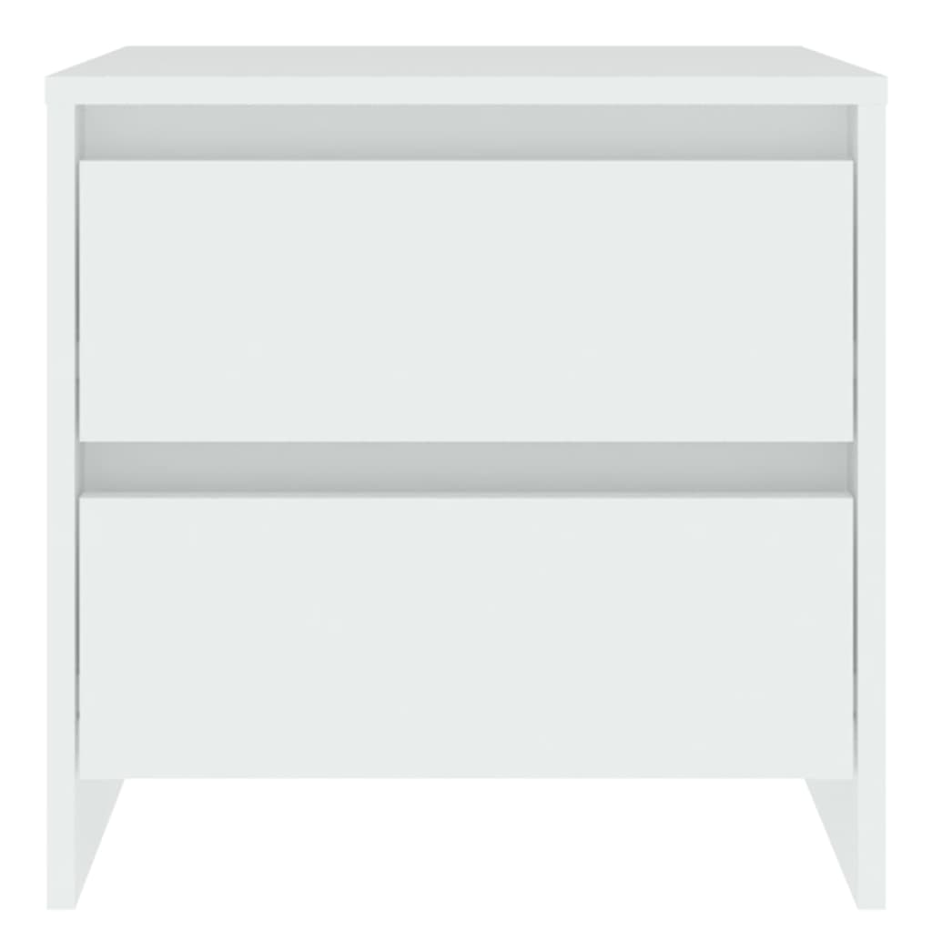 Mesas de cabeceira 2 pcs derivados de madeira branco