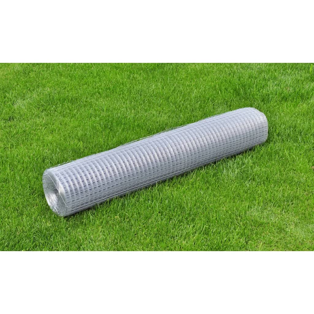 Cerca de arame p/ galinheiro 10x1 m aço galvanizado prateado