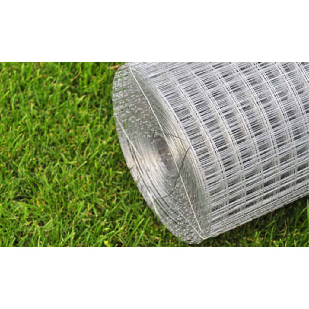 Cerca de arame p/ galinheiro 10x1 m aço galvanizado prateado