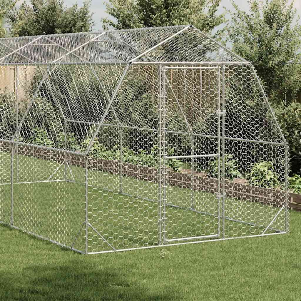 Corrida de galinhas 2,5x6x2,25 m aço galvanizado