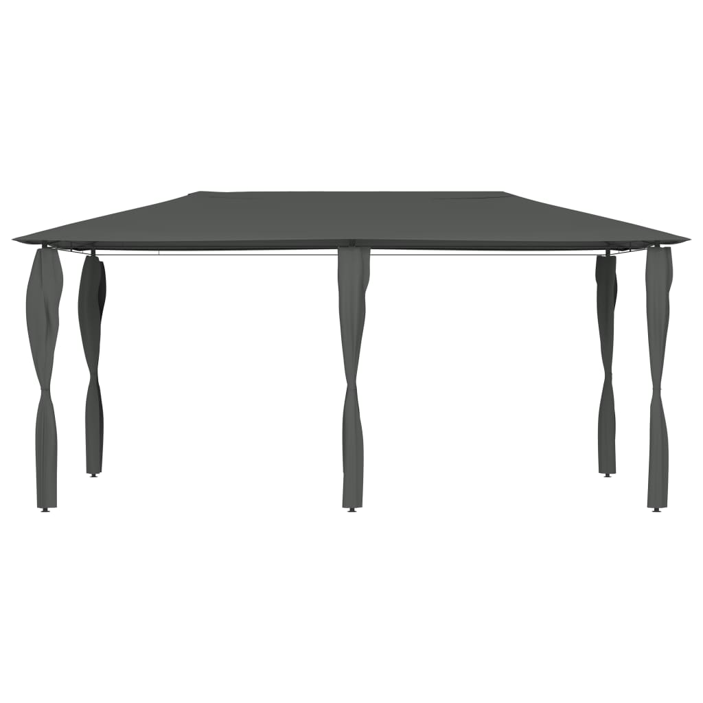 Gazebo 2,98x5,3x2,59 m com capas para postes 160 g/m² antracite