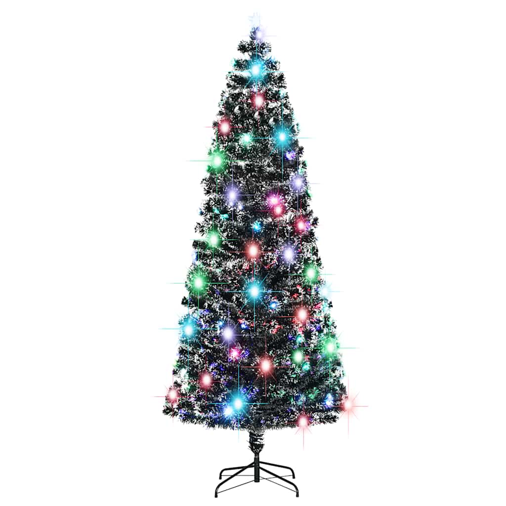 Árvore de natal pré-iluminada c/ suporte e LED 240 cm fibra ótica