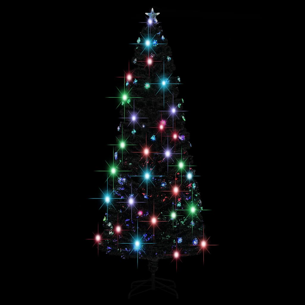 Árvore de natal pré-iluminada c/ suporte e LED 240 cm fibra ótica