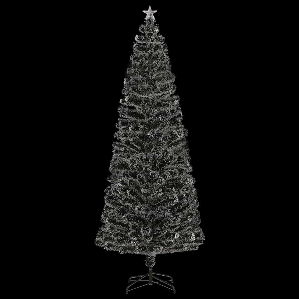 Árvore de natal pré-iluminada c/ suporte e LED 240 cm fibra ótica