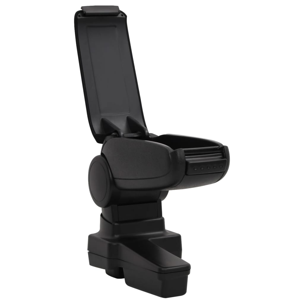 Apoio de braço p/ carro 14,5x32x(27-46) cm ABS preto