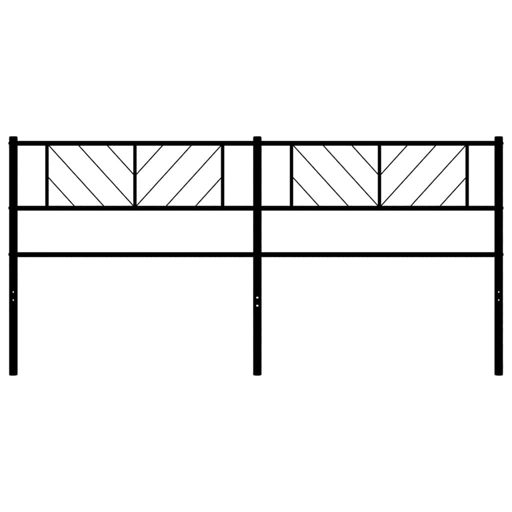Cabeceira de substituição 180 cm metal preto