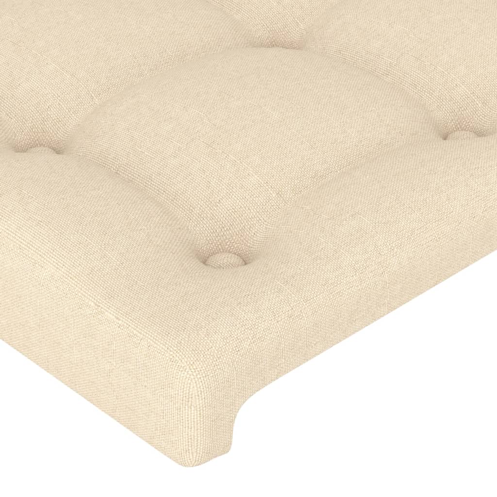 Cabeceira creme 80x5x118/128 cm tecido