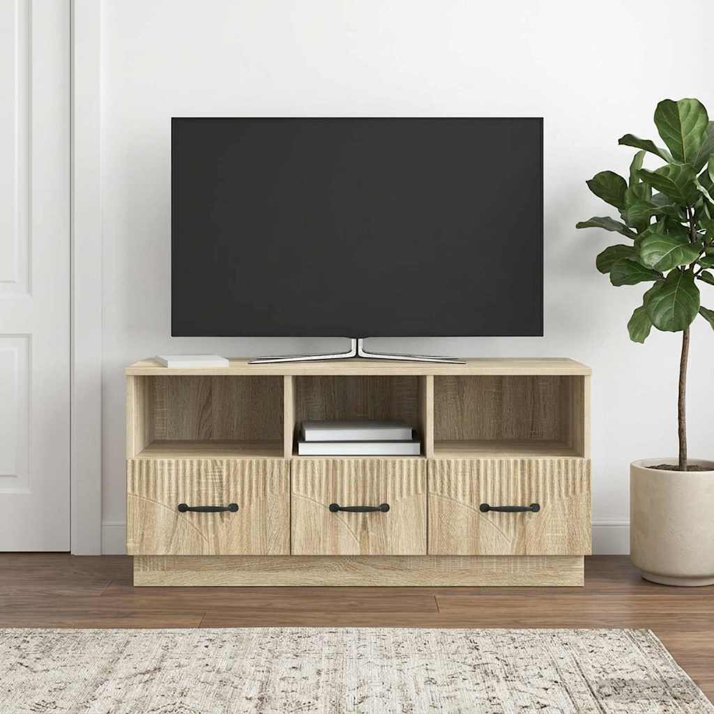 Gabinete para TV com gaveta carvalho sonoma 102 x 34,5 x 47 cm