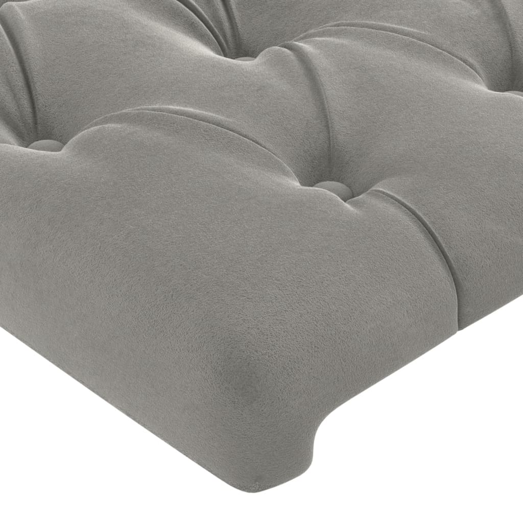 Cabeceiras cinzento-claro 160x7x78/88 cm veludo