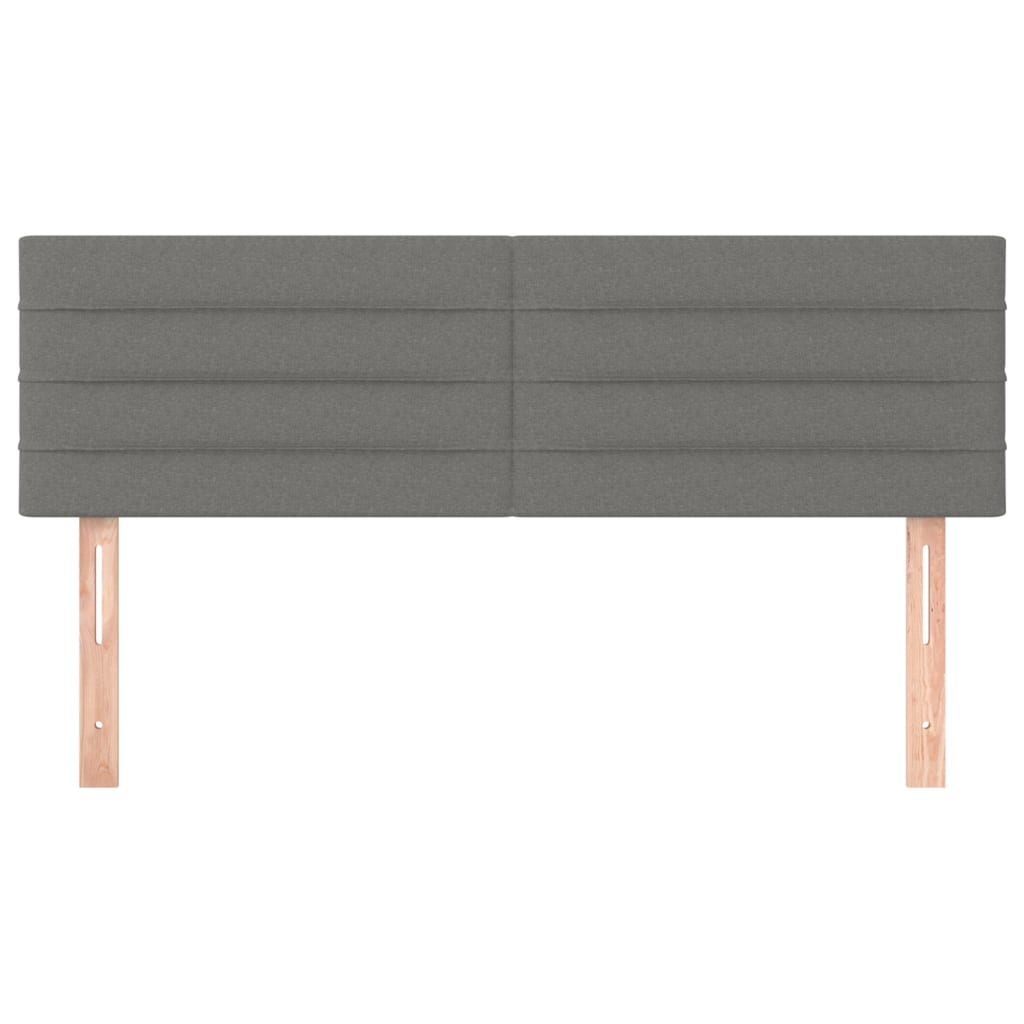 Cabeceiras cinzento-escuro 144x5x78/88 cm tecido