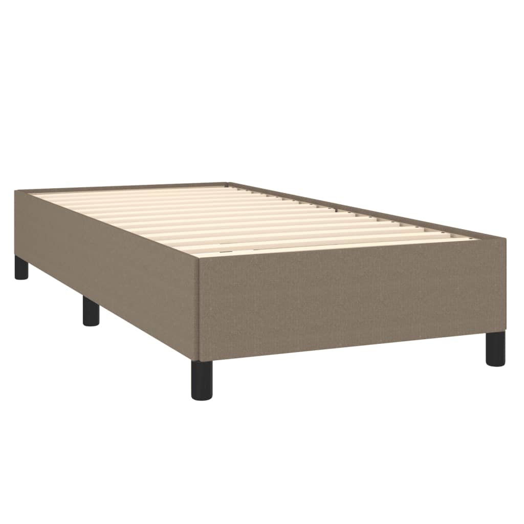 Estrutura de cama sem colchão 90x190 cm tecido cinzento
