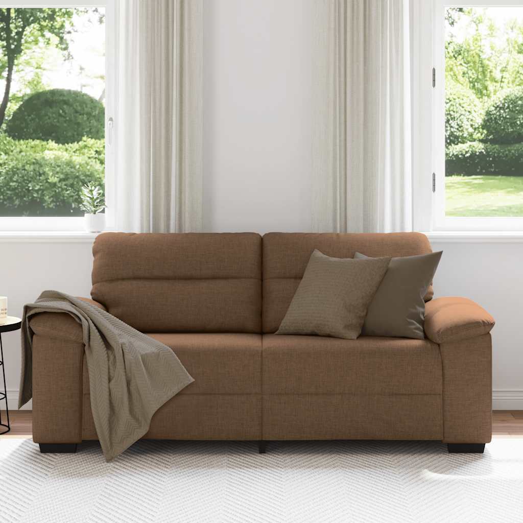 Sofá de 2 lugares marrom 180x81x84 cm em tecido