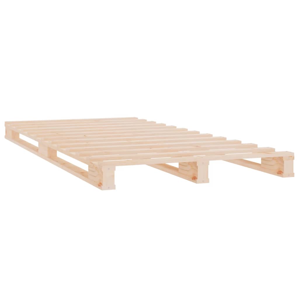 Cama de paletes de solteiro 90x190 cm madeira de pinho maciça
