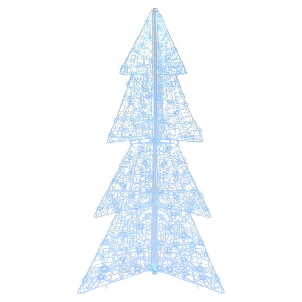 Árvore de natal com 160 leds branco frio 150 cm acrílo