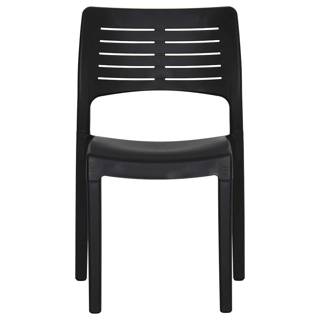 Cadeiras de jardim 2 pcs polipropileno antracite