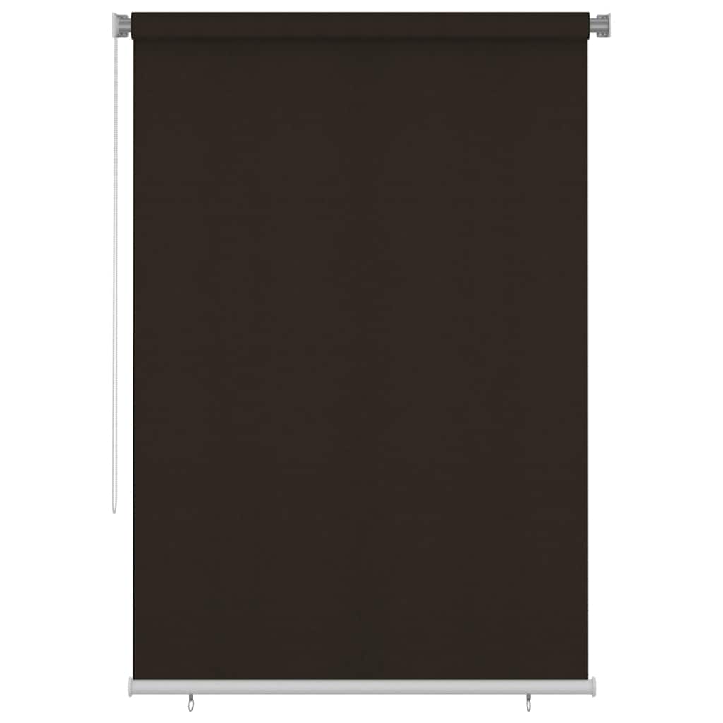 Estore de rolo para exterior 165 cm (l) x 230 cm (a) castanho HDPE