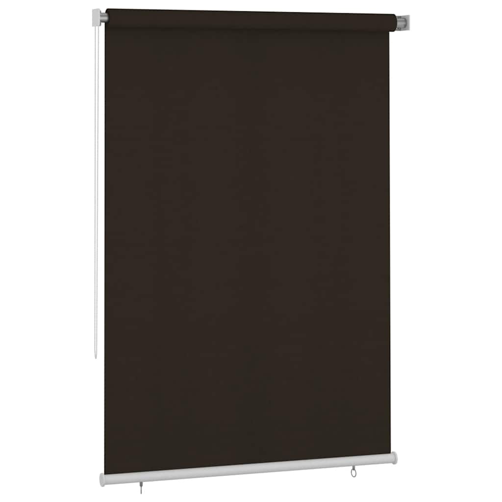 Estore de rolo para exterior 165 cm (l) x 230 cm (a) castanho HDPE